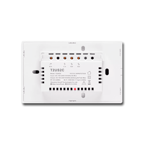 SWICHT INTELIGENTE WIFI T2US1C (NEGRO O BLANCO) - Imagen 3